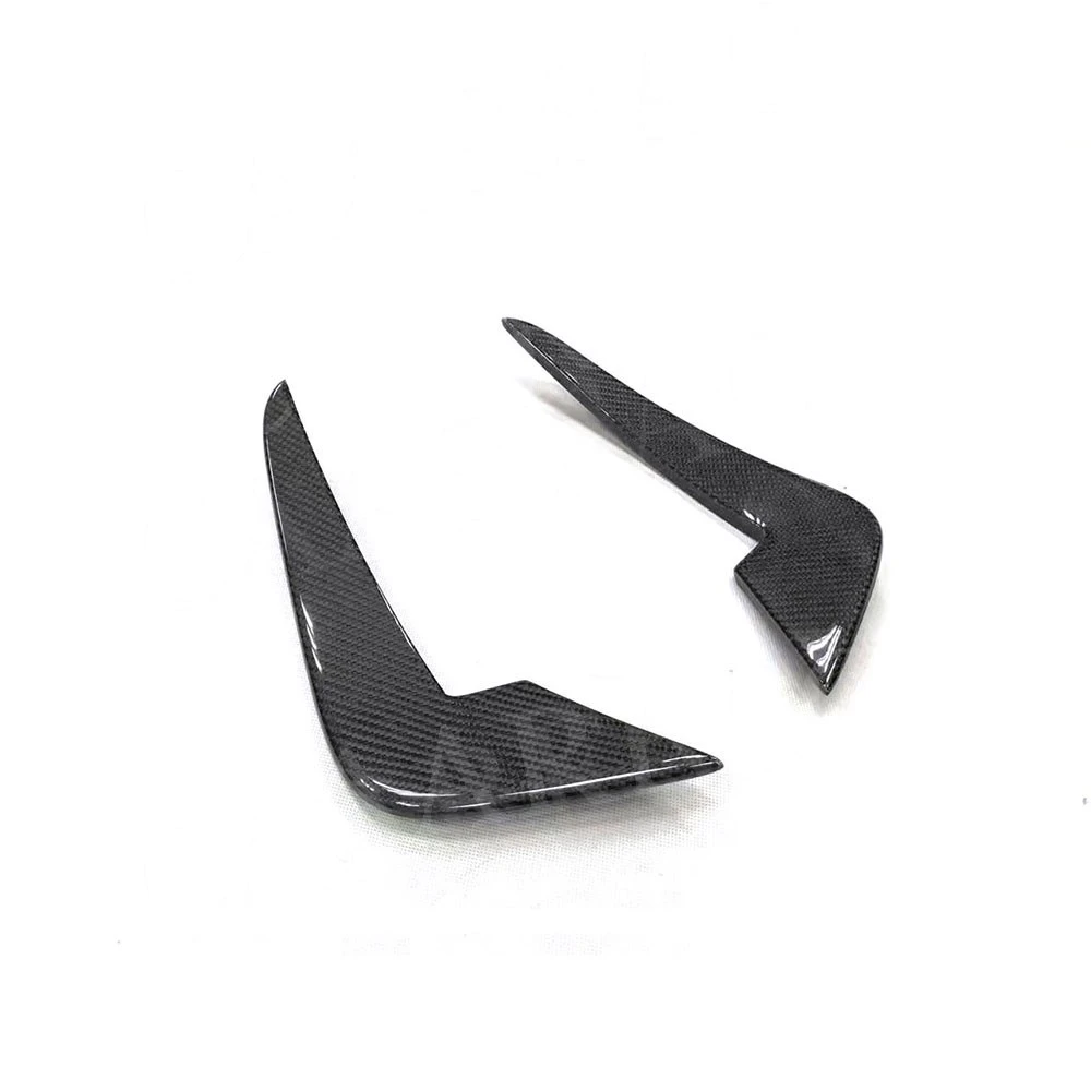 Carbon Fiber Car Front Bumper Foglamp Air Vent Fin Winglets Body Kits For Audi A3 RS3 Sedan 4 Door 2018 UP FRP