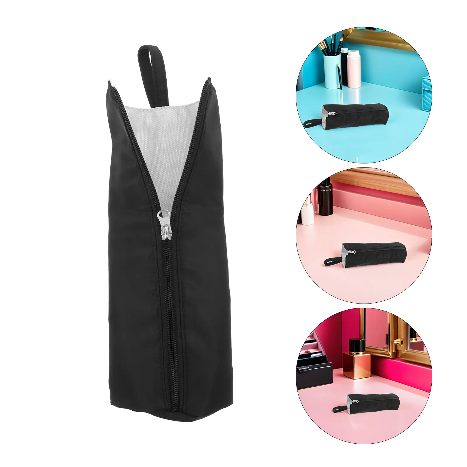 

Heat Resistant Curling Iron Bag Waterproof Travel Organizer Pouch with Hanging Design for Easy Access and Storage