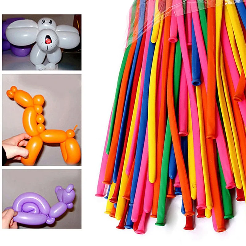 200Pcs Magic Balloons Long Stick Twisting Balloons For Magic Balloon Animals Making Weddings Birthday Party Holiday Decorations