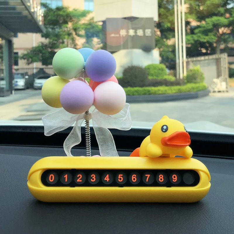 

Cartoon Temporary Parking Card Auto License Plate Temporary Stop Sign Phone Number Plate Hidden Switch Car Interior Accessories