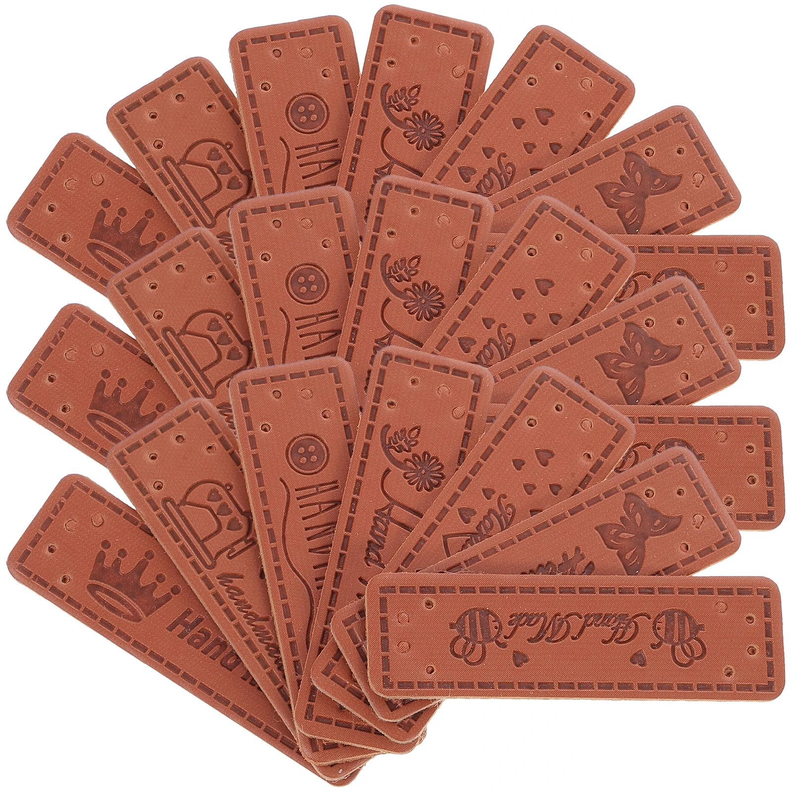 

140pcs Handmade Tags Pu Labels Clothing Tags Sewing Accessories For Crafts Diy Knitting Crochet Embellishments