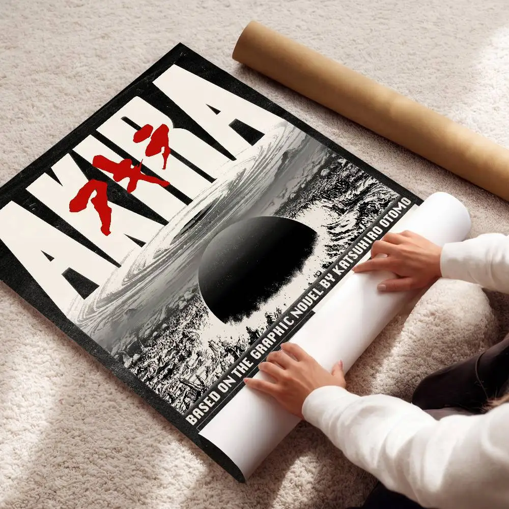 Akira Anime Manga 90s Poster Album Art Cover Songs Rap Pop Singer Band Wall Waterproof Paper Sticker For Living Room Home Decor