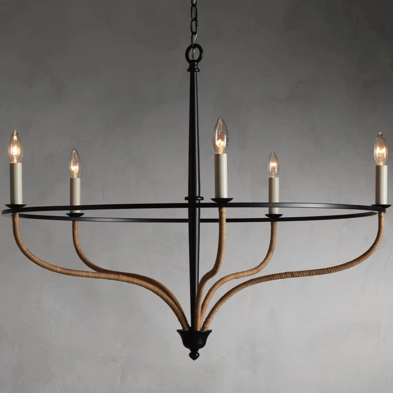 

Люстра на 5 ламп для столовой, латунный подвесной светильник для прихожей, кухонного острова, подвесной светильник над столом, люстра Rosalind