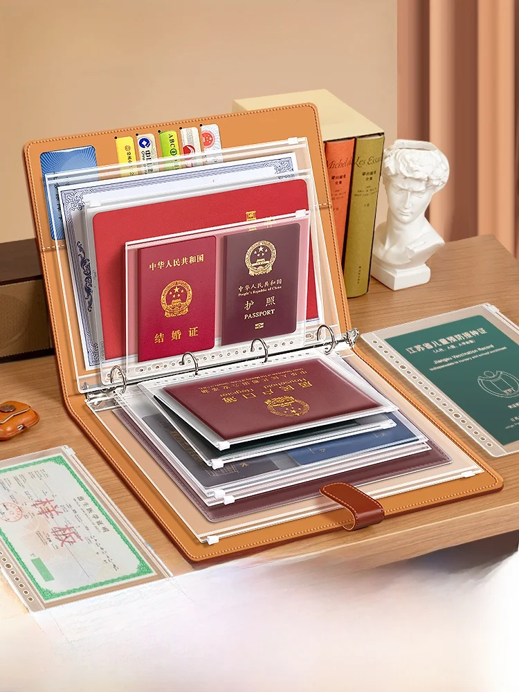 leather-surface-family-document-storage-bag-a4-storage-album-certificate-file-folder-document-protection-card-holder-birth-ce