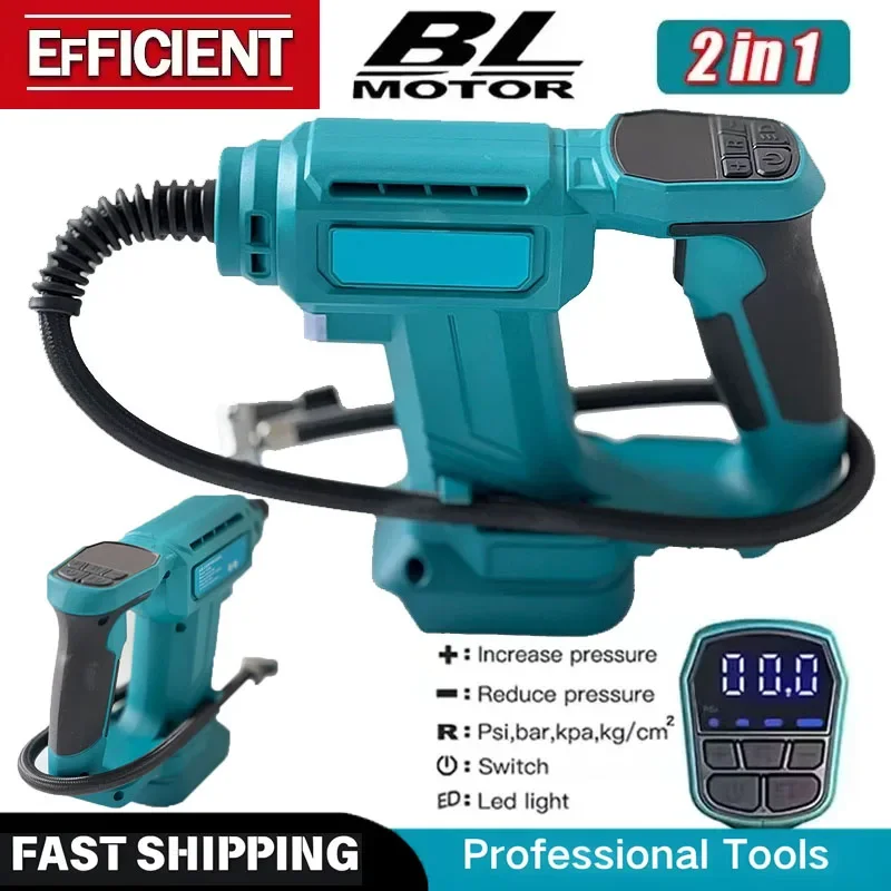 

For Makita 18V Battery Cordless Air Pump Portable Car Tire Inflator Air Compressor With Digital Display Inflatable Pump