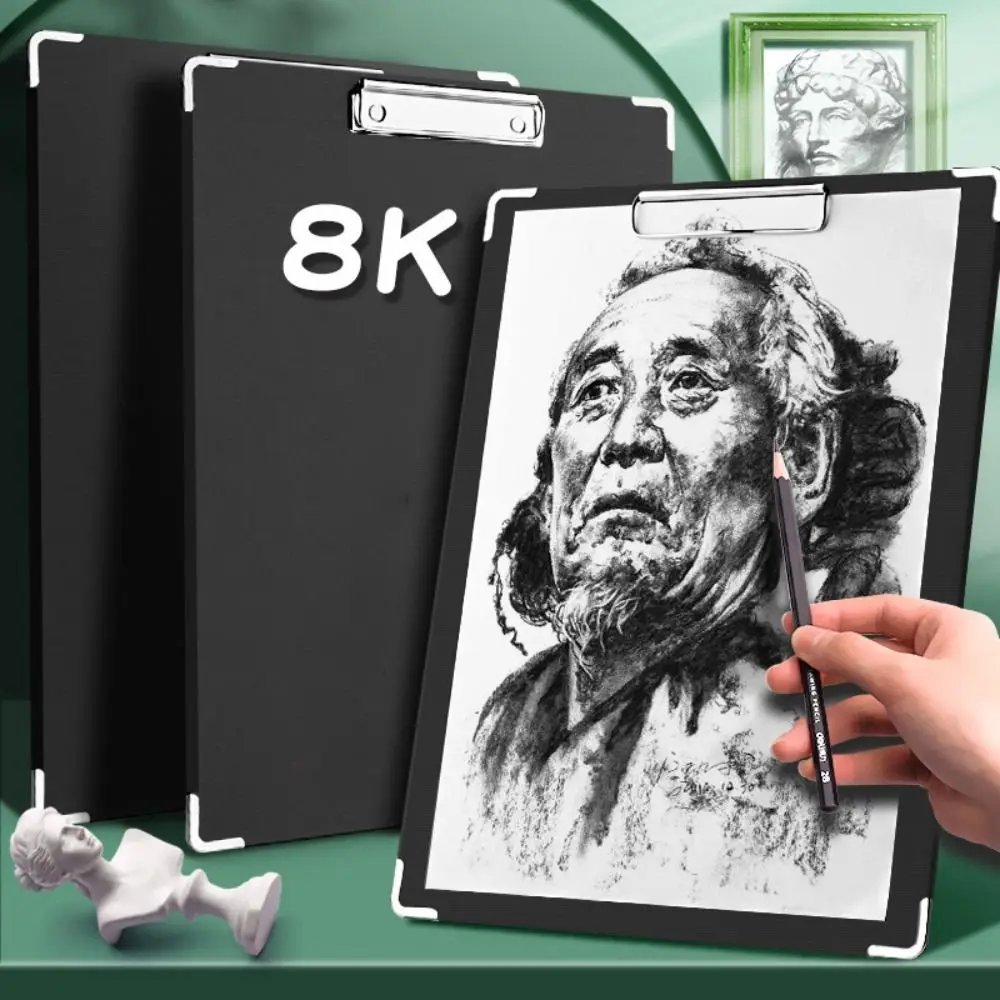 

Multi-functional 8K Drawing Board Clip Waterproof Art Students Special Easel Clip Portable with Pockets Drawing Paper Holder