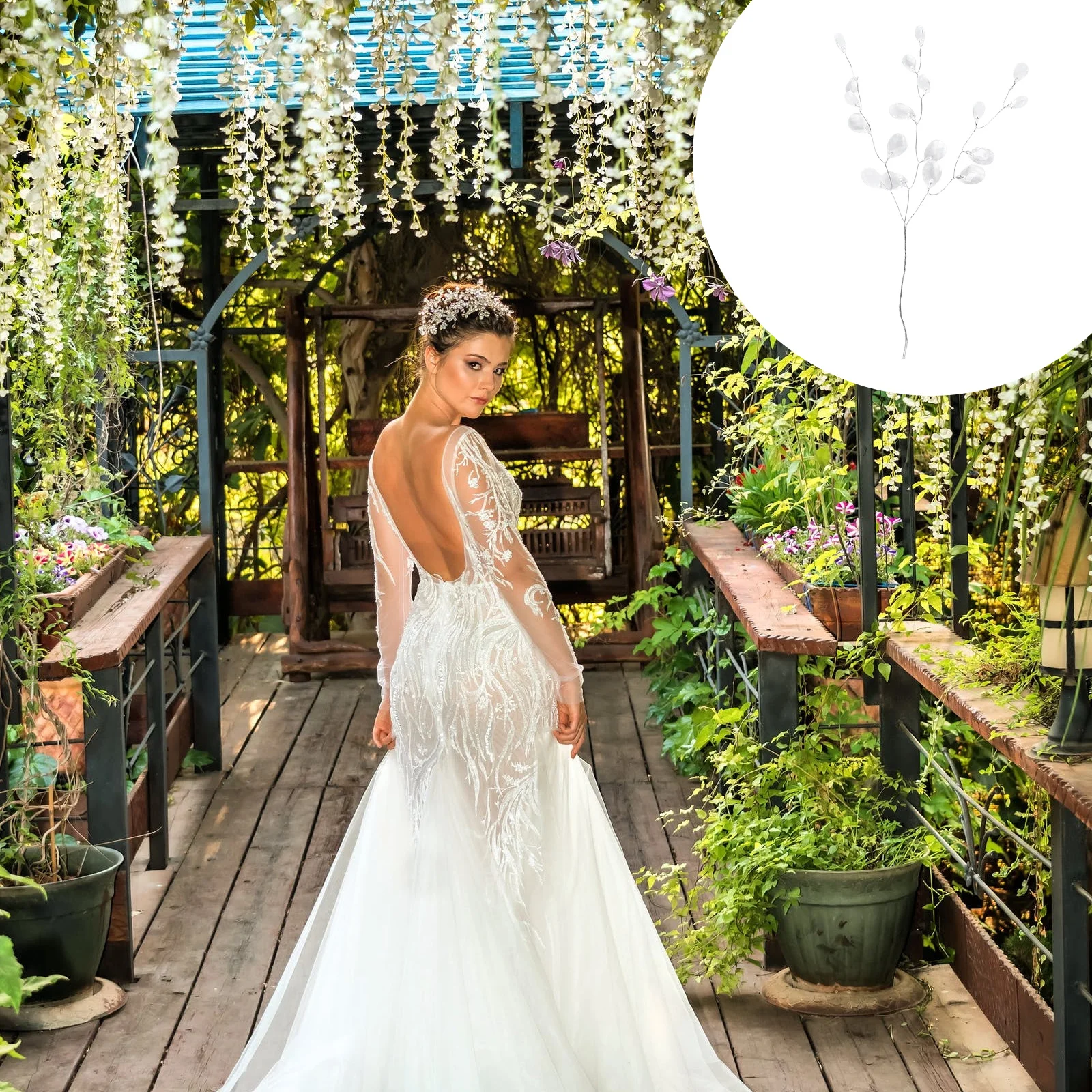 

50 Stems Acrylic Drops Artificial Bouquet Crystal Branch Spray for Wedding Craft DIY Scrapbooking Decoration Acrylic Drops