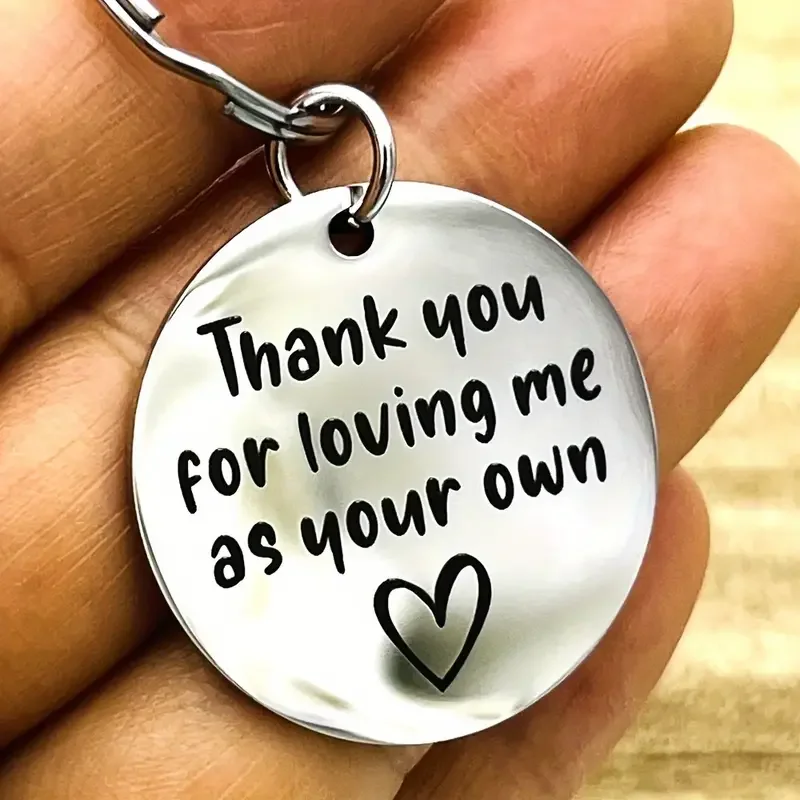 Mother's Day Gift Keychain Mother in Law Gift Perfect Present for Mothers Stepmother Gift Thank You for Loving Me As Your Own