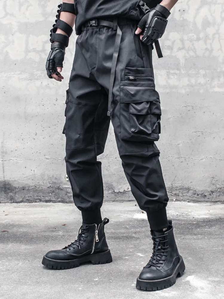 

Heavy Industry Techwear Style Punk Dark Workwear Pants Men's Multi-Pocket Loose High Street Design Casual Jogger