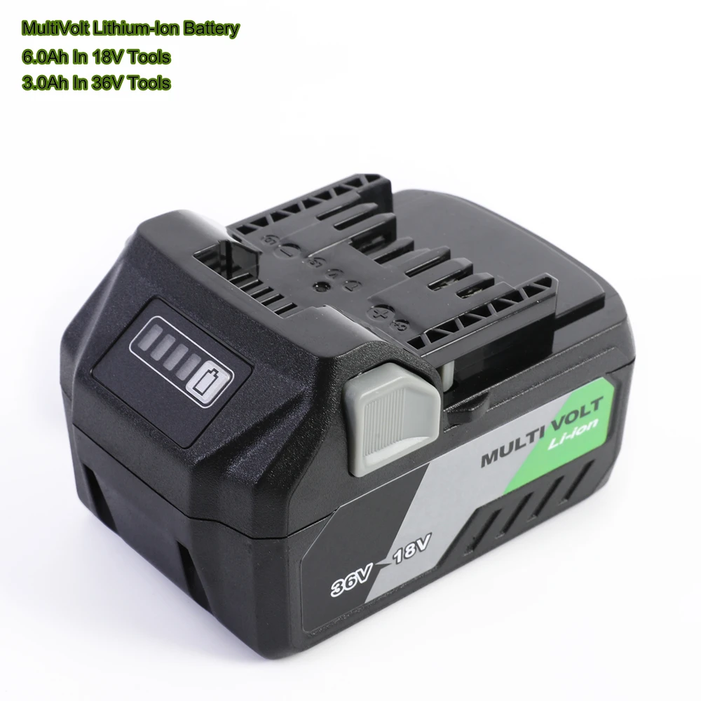 Top: Factory 36V/18V MultiVolt Lithium-Ion Slide Battery 3.0Ah/6.0Ah for Hikoki Hitachi Metabo HPT 18V 36V Cordless Tools,