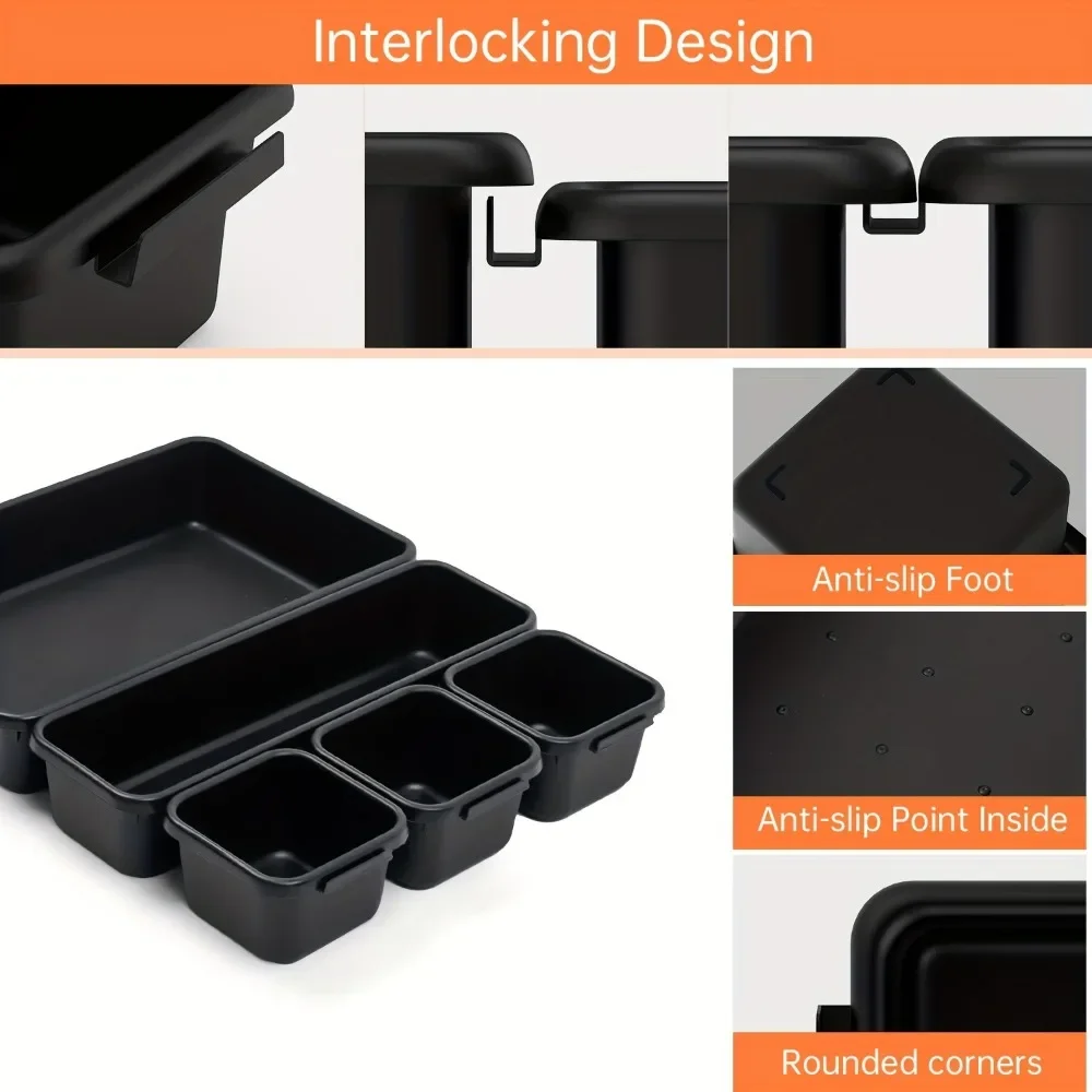 Gaveta Organização Tool Box Organizador, Bandeja Divisores Set, Bancada Gabinete Bins, Garagem Hardware Ferramenta Bandeja, 45 Pcs, 32 Pcs, 22Pcs