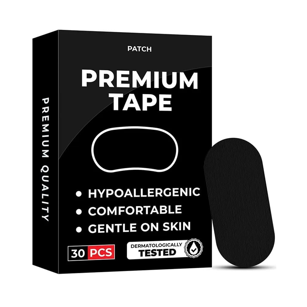 

30 шт./кор., разноцветные дышащие полоски, гипоаллергенная кожаная дышащая лента для рта для сна, безболезненная лента для удаления микропора