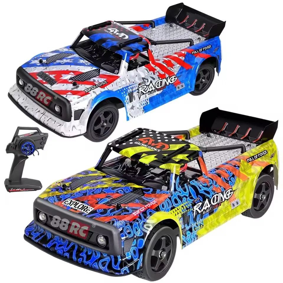 

1:12 Flat Running Style Brushless 80KM/H High Speed RC Racing Car 2.4G Linkage Lighting 4WD Racing Drift Metal RC Car Toy Gifts
