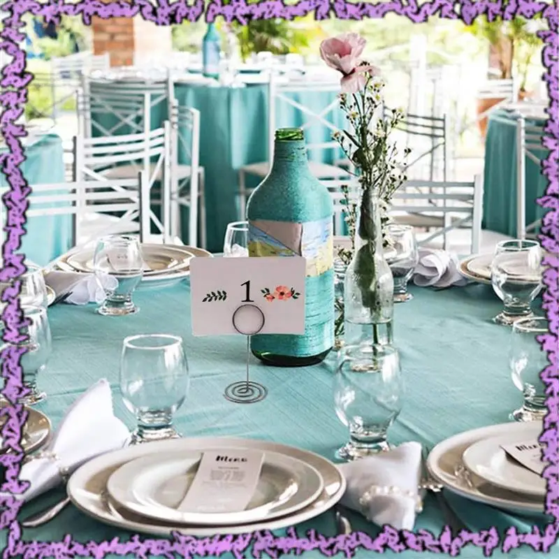 

SCLL-80Pcs Place Card Holders Metal Table Number Holders Name Card Holders Memo Clip For Wedding Party Office Desk