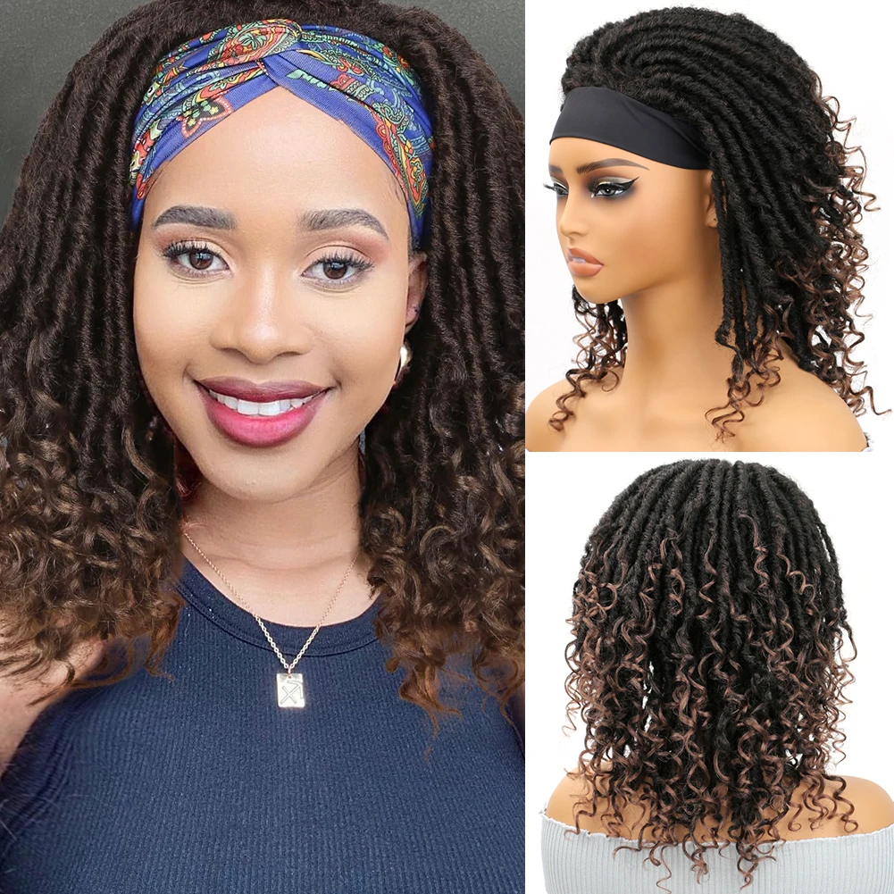 

Goddess Braids Crochet Hair Wig Curly Ends Braided Wigs Dreadlock Braided Wigs Headband Wig Faux Locs Bob Wig For Women