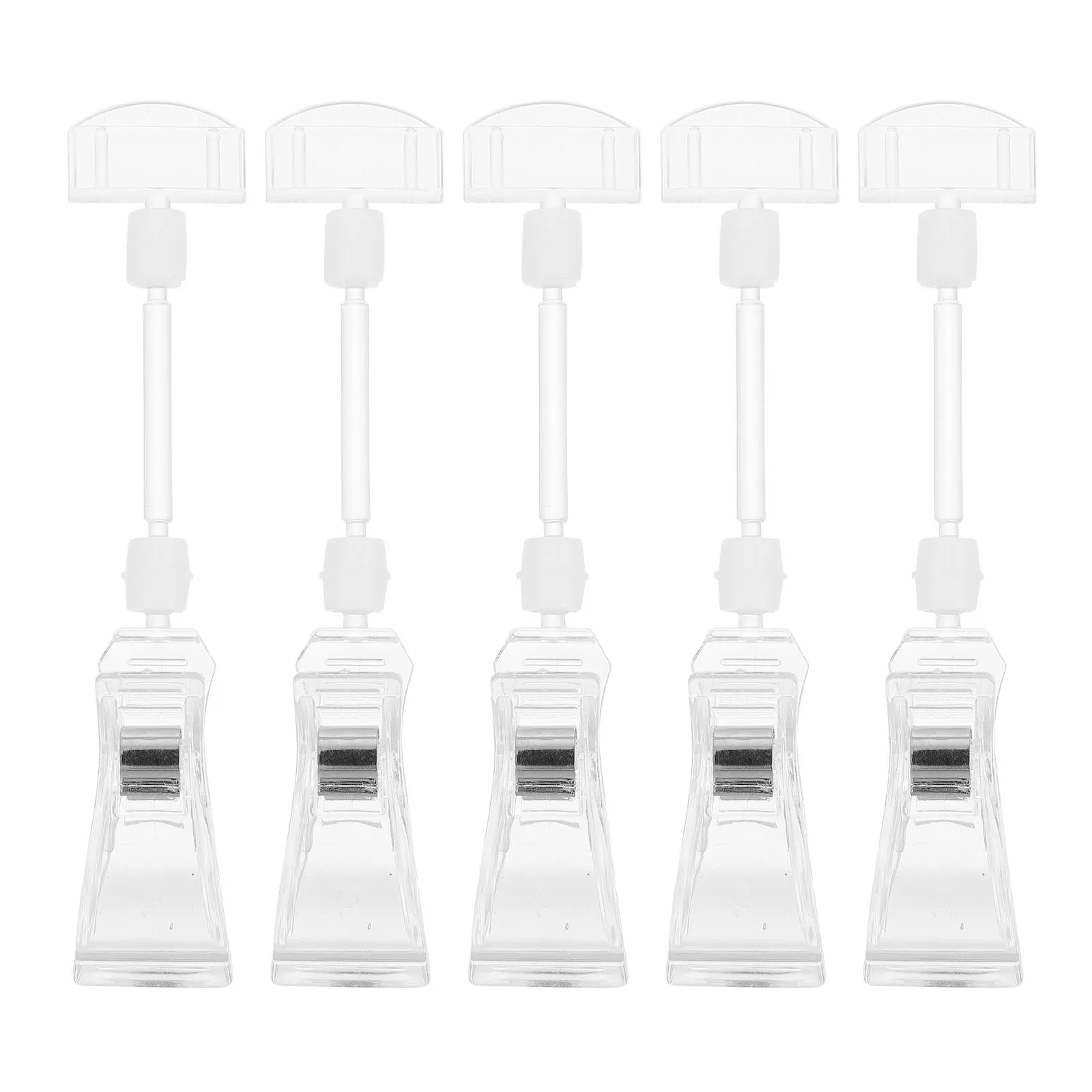 

5pcs Acrylic Advertising Label Rack Clear Price Clamp Display Stand For Retail Store Exhibition Food Sign Holder Clip