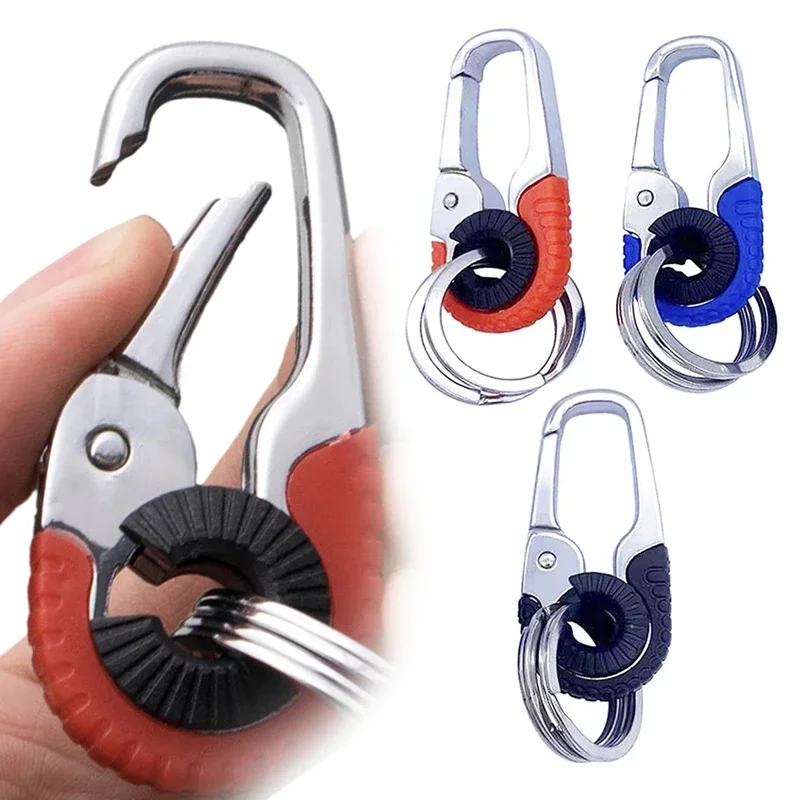 Stainless Steel High Quality Car Key Buckle Key Ring Key Chain Hook Outdoor Carabiner Climbing Keyfob for Men Gift