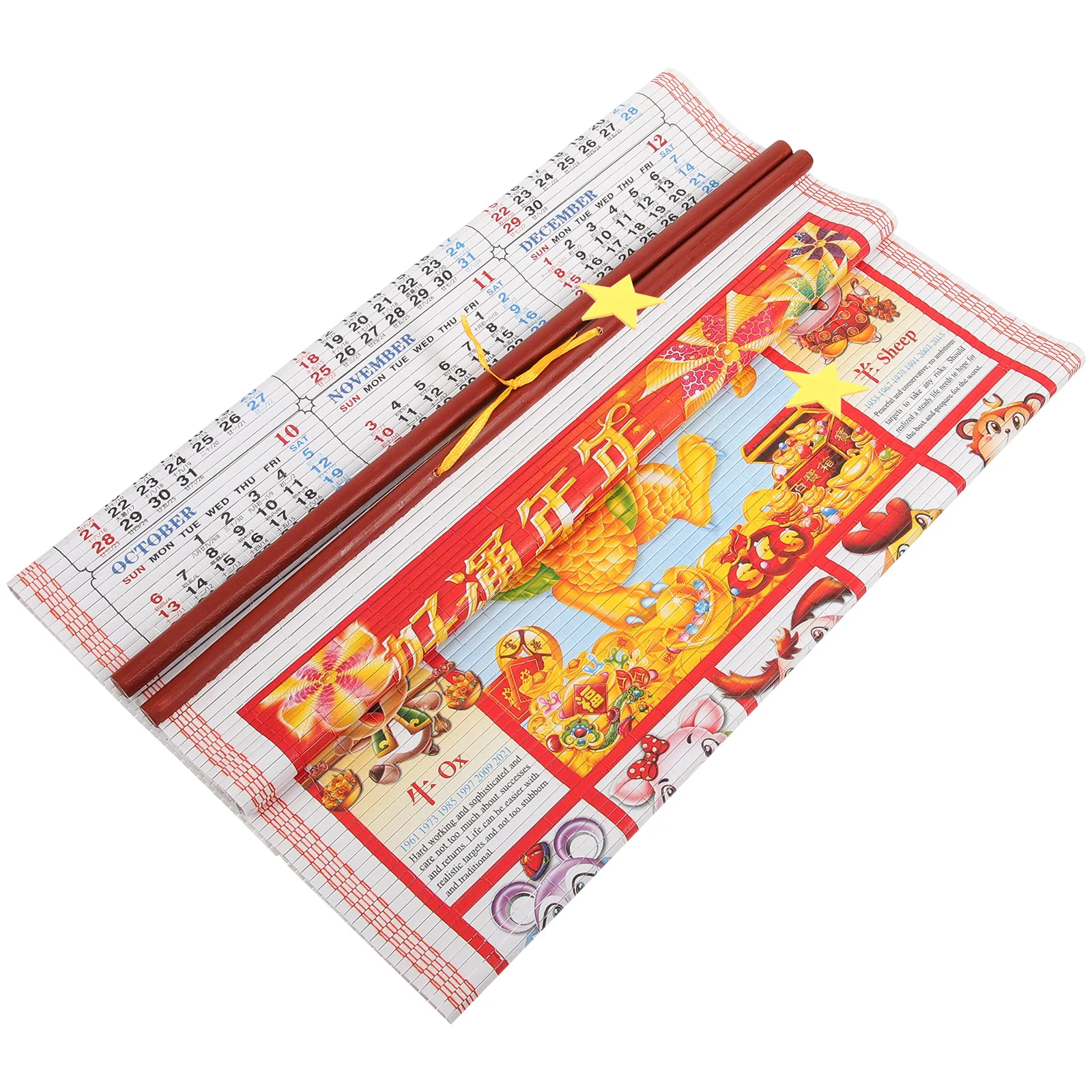 

Zodiac Dragon Year Wall Calendar 2024 Traditional Chinese Lunar Desk Office Hanging Planner Thick Paper Practical Time Tool