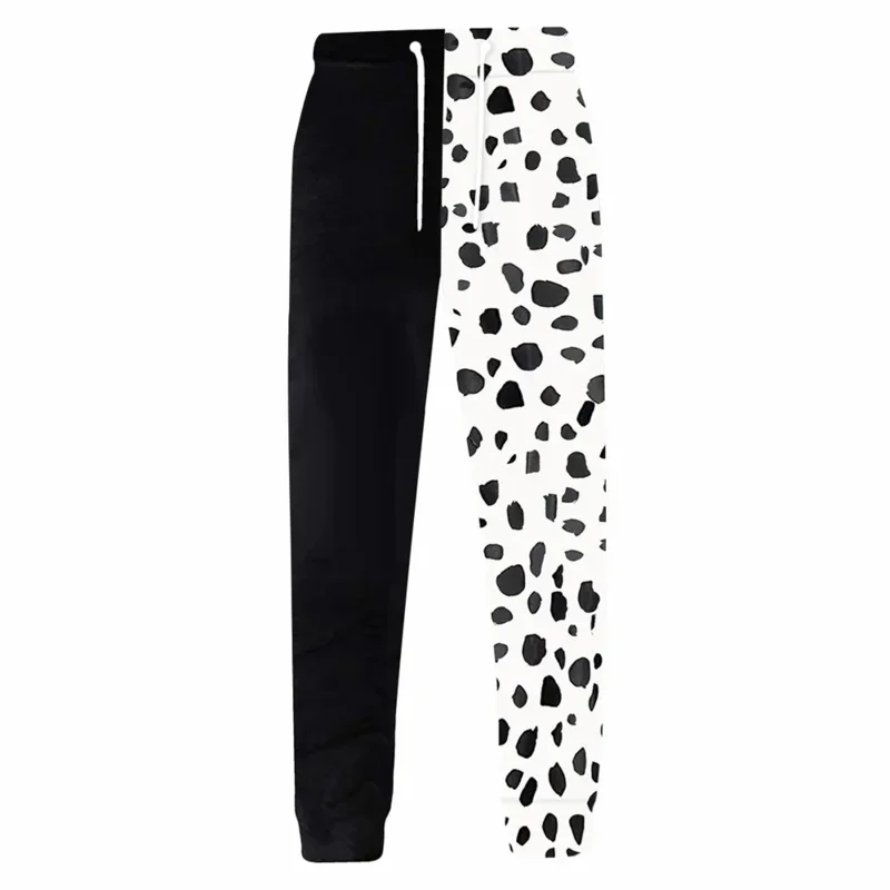 QQ8 Film Cruella De Vil Kostüm Cosplay Kleid Hoodie Hemd Umhang Frauen Schwarz Weiß Gefleckt Anime 101 Dalmatiner Leistung 5Lk¥