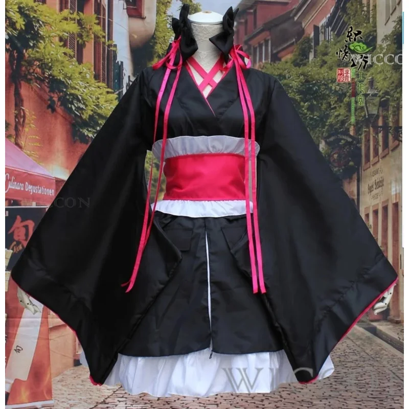Kimono Yukata Robes Girls Anime Yaya Cosplay Costume Japanese Women Haori Party Dress Unbreakable Machine-Doll Clothing Set