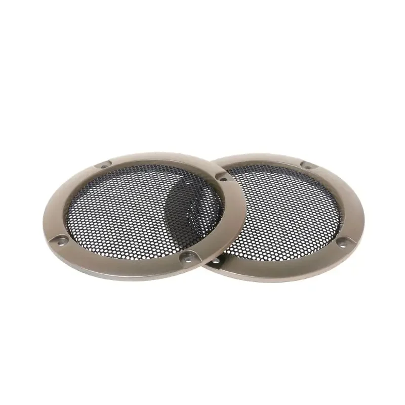 2PCS 3 Inch Speaker Grill Cover, Steel Mesh Subwoofer Grille Protector, Round Metal Frame for Car Audio Home Theater DIY, Black