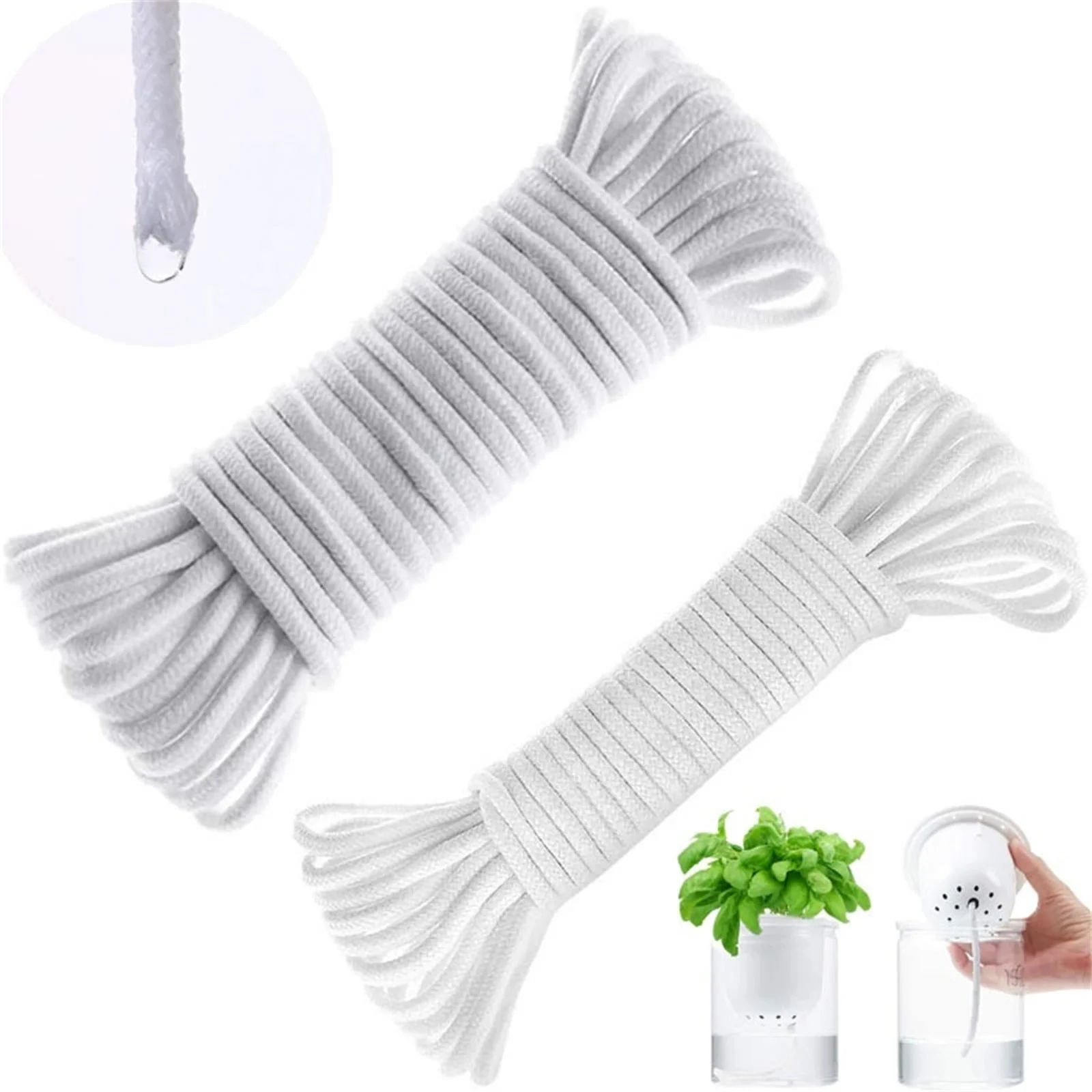 Self-Watering Wick Cord Vacation Planter Pot DIY Automatic Watering Device System Potted Auto Drip Waterer Cotton Rope