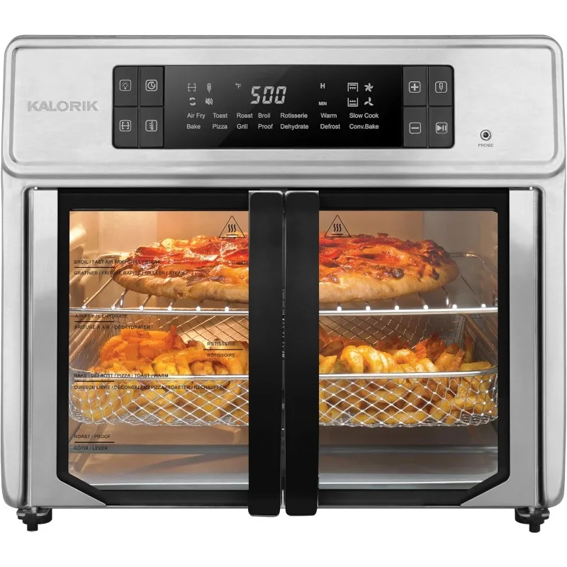 Forno per friggitrice ad aria digitale MAXX Advance 26 Quart con 9 accessori, acciaio inossidabile (AFO 52425 OW)