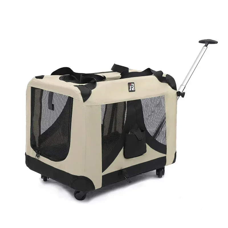 Portable Pet Trolley Cage Car Pet Cage Dog Kennel Cat Litter Dog Tent Foldable Cat Cage Dog Carrier