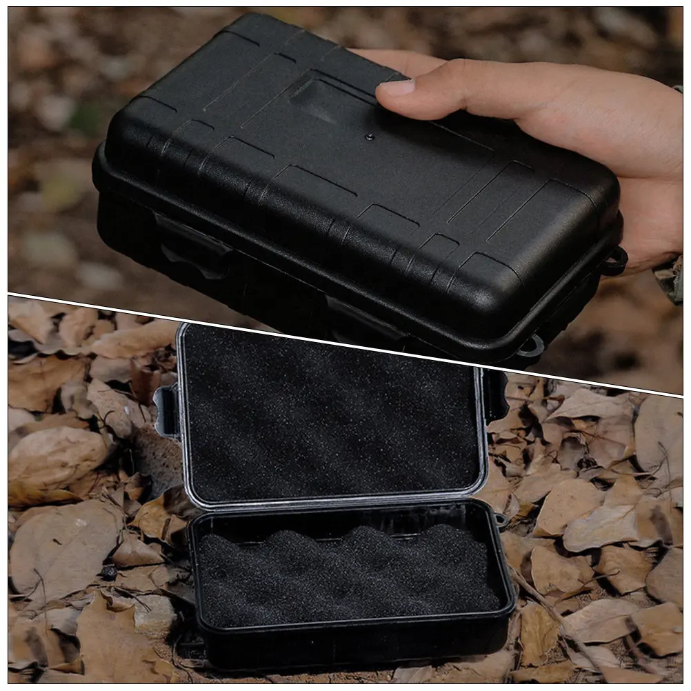 2Pcs Survival Storage Box Portable Outdoor Shockproof Wear-Resistant Multi-Function Field Survival Case for Camping Hiking