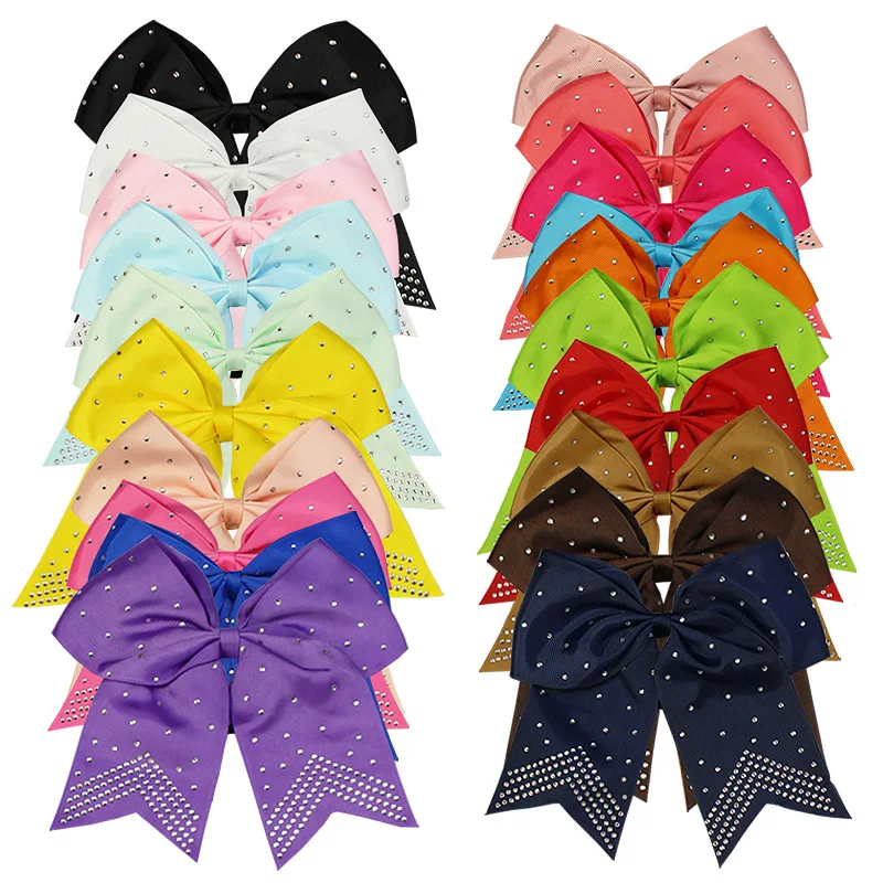 

Children's Bow Hair Ties Spot Drill Grosgrain Scrunchie Solid Bowknots Elastic Hair Ropes Kids Decorative Accessories 10PCS