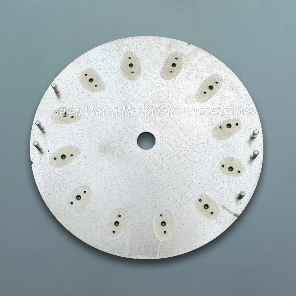 28.5mm S Logo Matte Dial Fit NH35/NH36/4R/7S Automatic Movement Green Luminous High Quality Watch Modification Accessories view 5