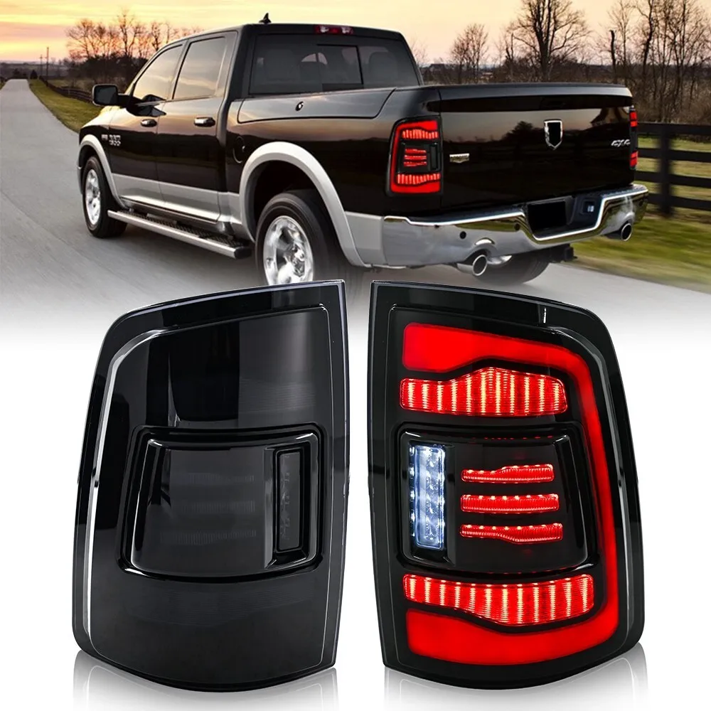 

Full LED Tail Lights Assembly For Dodge Ram 1500 2500 3500 2009-2018 start-up animation