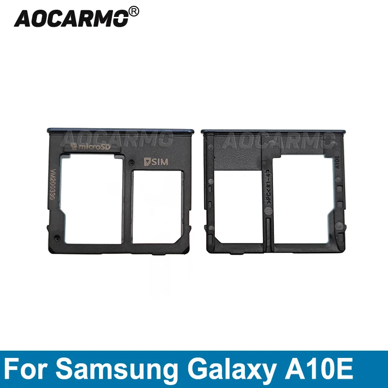 Aocarmo SD MicroSD Holder Nano Sim Card Tray Slot For Samsung Galaxy A10E SM-A102U Replacement Parts