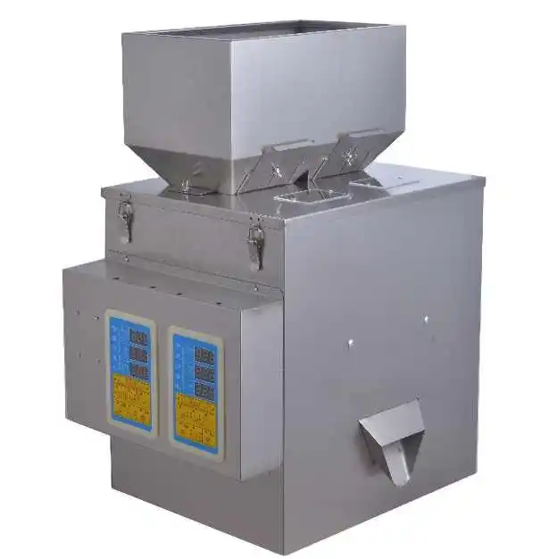 Semi-Automatic Digital Display 2 Heads 100g Filling Packing Machine High Productivity Cosmetic Beverage Granule Powder Dispenser