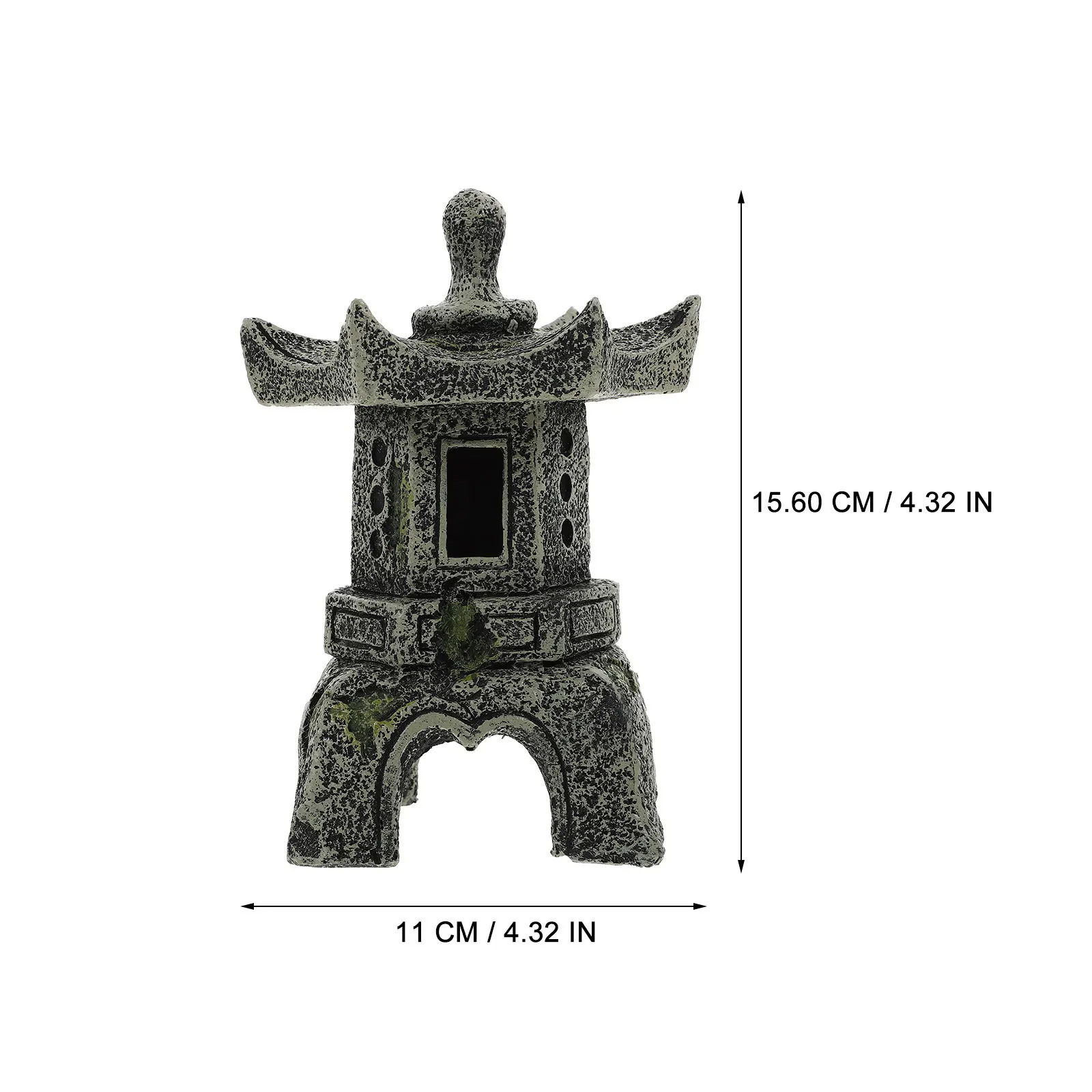 

Bonsai Miniature Pavilion Stone Pagoda Durable Resin Outdoor Garden Micro Landscape Decoration Ornament Pagoda Garden Statue