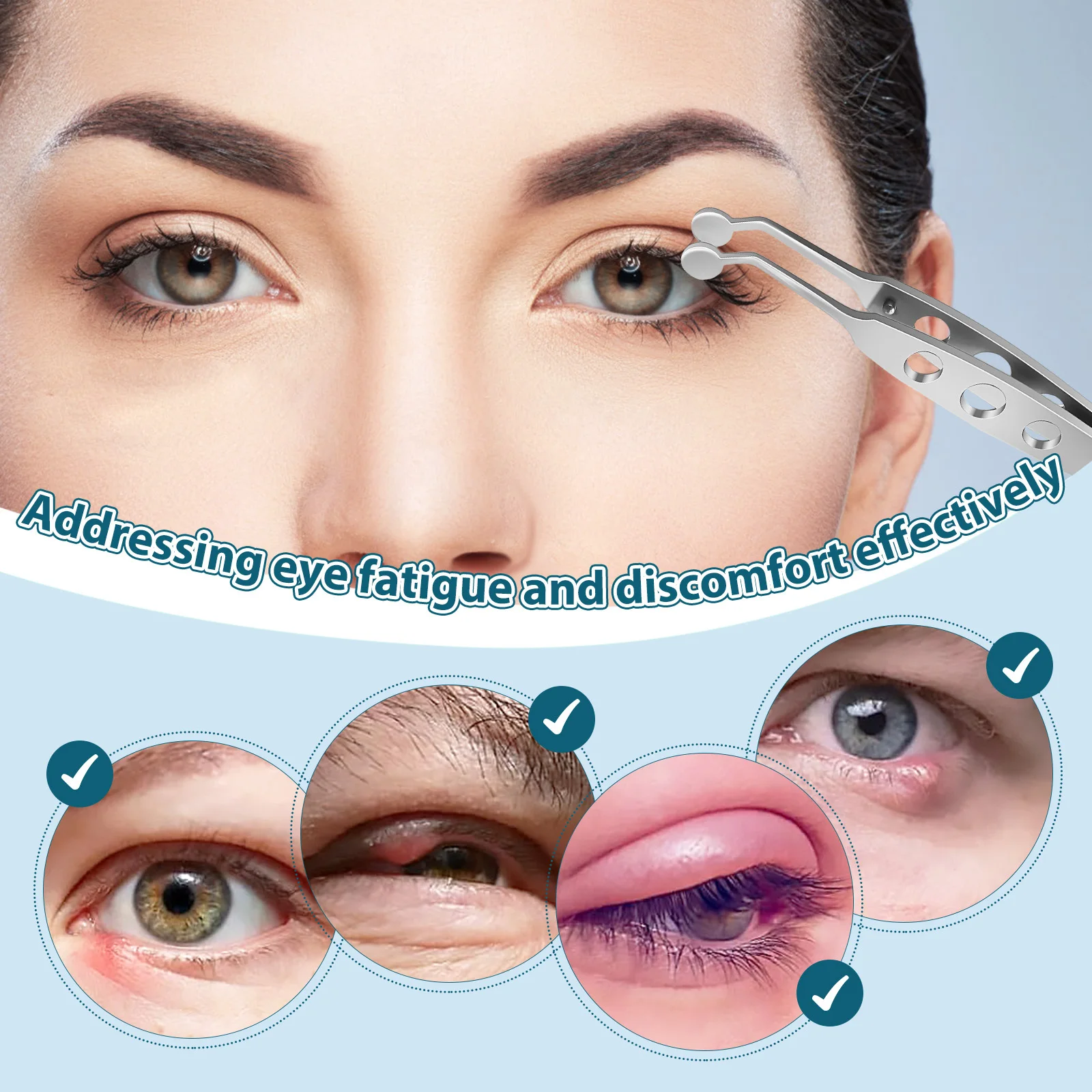 Meibomian Drüse Massage Pinzette Runde Spitze Edelstahl Augenlid Werkzeug Für Stye Remover Geschwollene Auge Tasche Relief Therapeutische