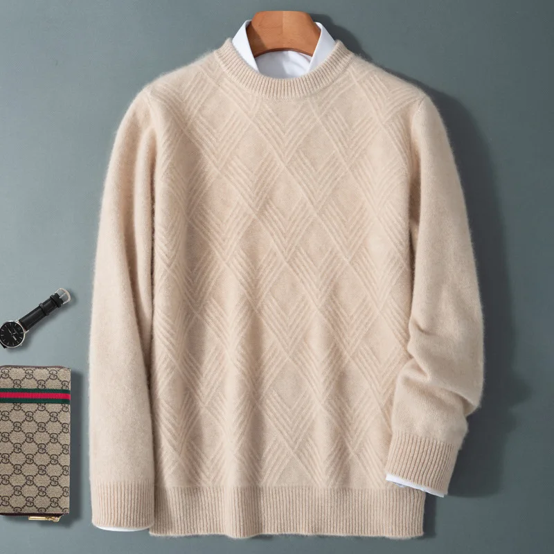 سترة صوف عالية الجودة للرجال سترة خريف وشتاء قميص صوف غير رسمي