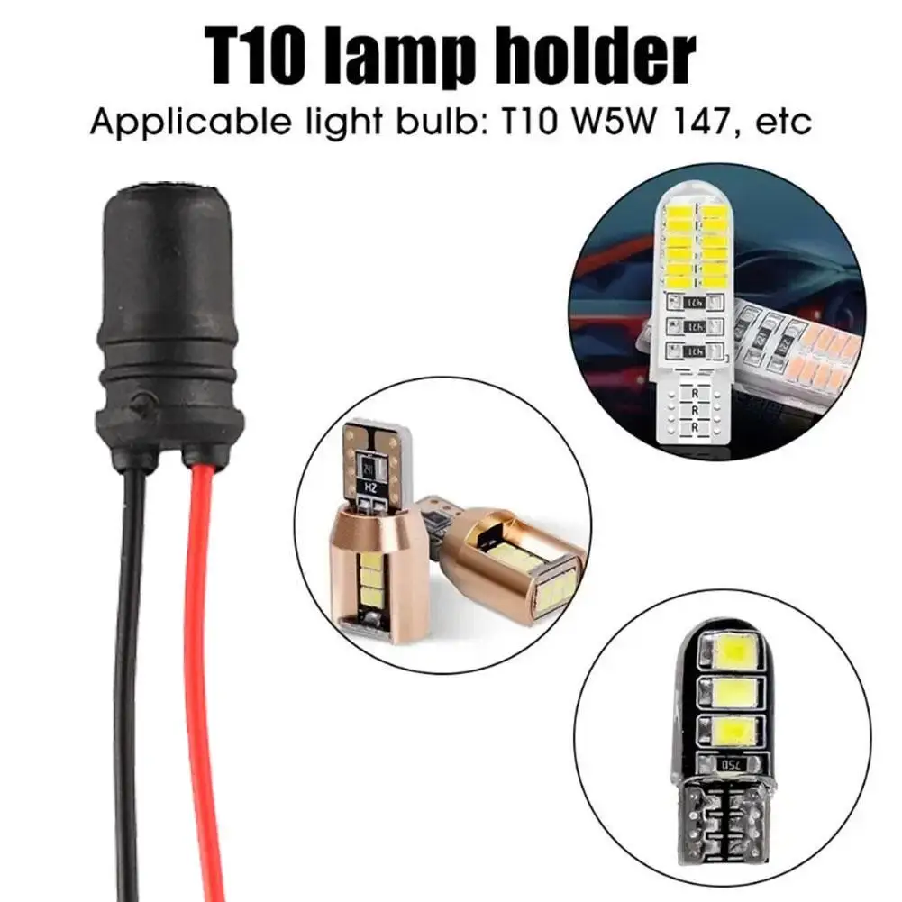 

T10 W5W 147 Car Wedge Light Bulb Socket Connector Holder LED Wedge Base Socket Plug Bulb Bulb Base Holder Lamp Light Extens X6R1