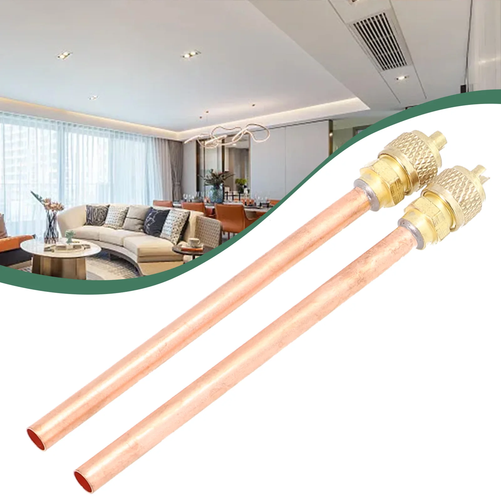 2pcs Air Conditioner Refrigeration Access Valves 3.4 Mpa Copper Tube Filling Parts For Air Conditioners Refrigeration Compressor