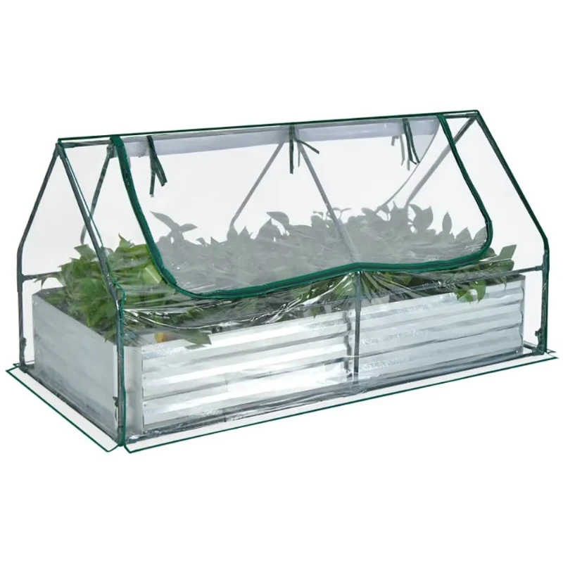 1Pc 6x3ft galvanized raised garden bed with greenhouse feature elegant raised garden and orchard flower bed