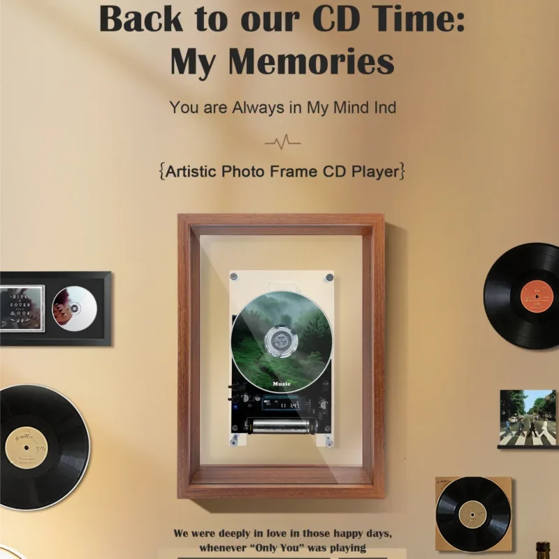 Hot Selling Gift Sets for New Year  CD Player Bluetooth  Hi-Fi Sound Retro-Industrial Design No Built-in Speaker Wall-Mountable