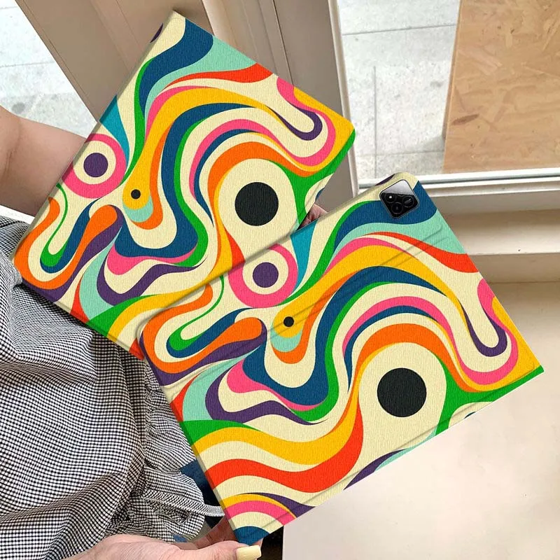 

Красочный чехол для планшета с узором в виде спиральных точек для Xiaomi Redmi Mini Pad SE K 2 4 5 6 7 8 2023 2025 11 8.8 11.2 10.1 Pro, подарок