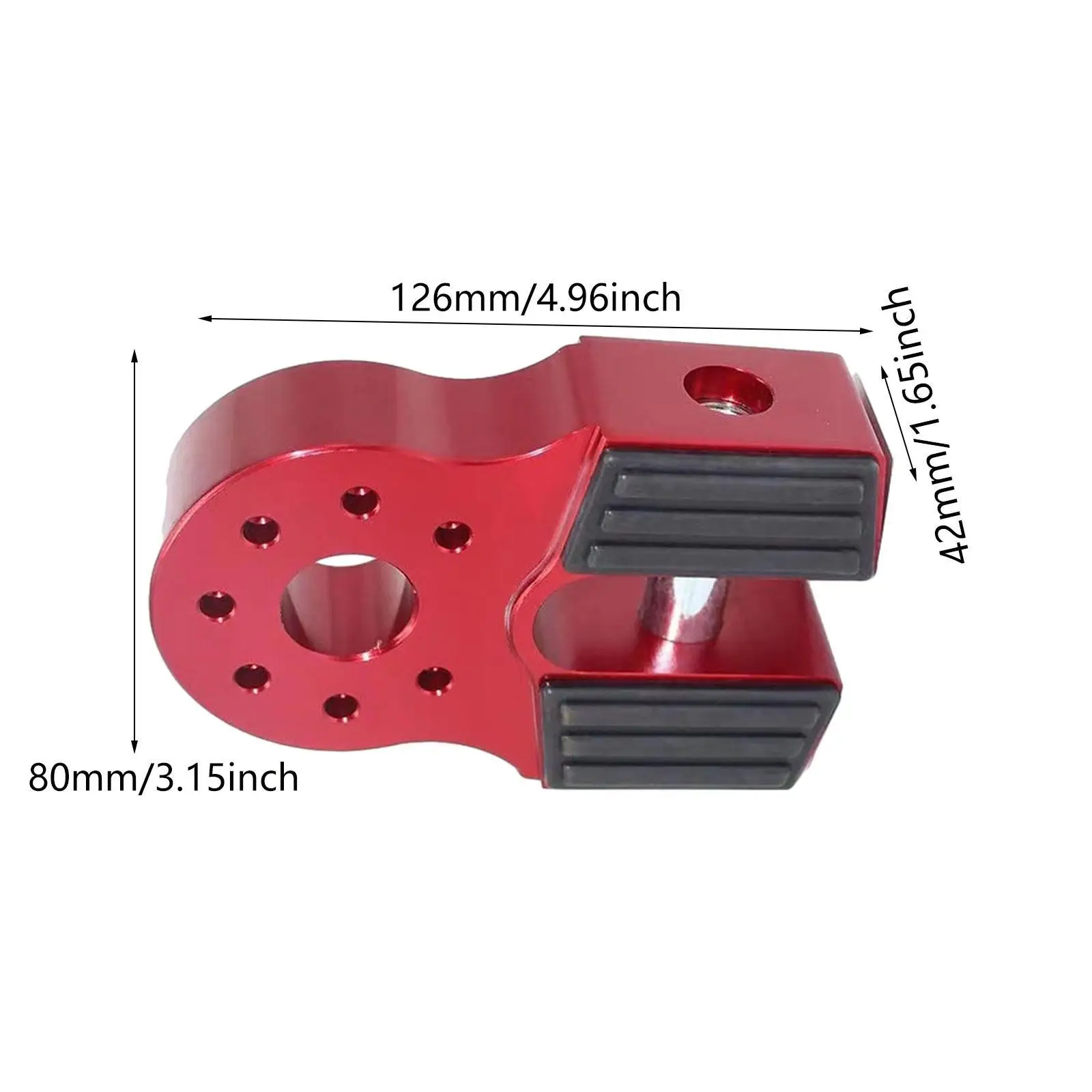 Generic ونش تكبل جبل قوي سحب هوك موصل الألومنيوم قوي مع المطاط الحرس لسيارات الدفع الرباعي بيك اب ATV