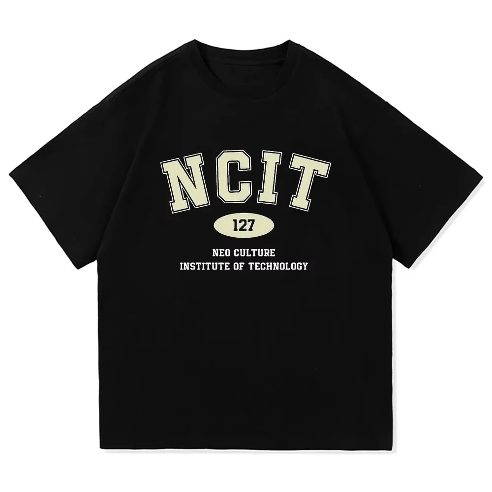 

Летняя одежда NCIT 127, футболка с принтом, модная эстетичная уличная одежда в стиле Харадзюку, классическая футболка высокого качества, винтажная мужская одежда