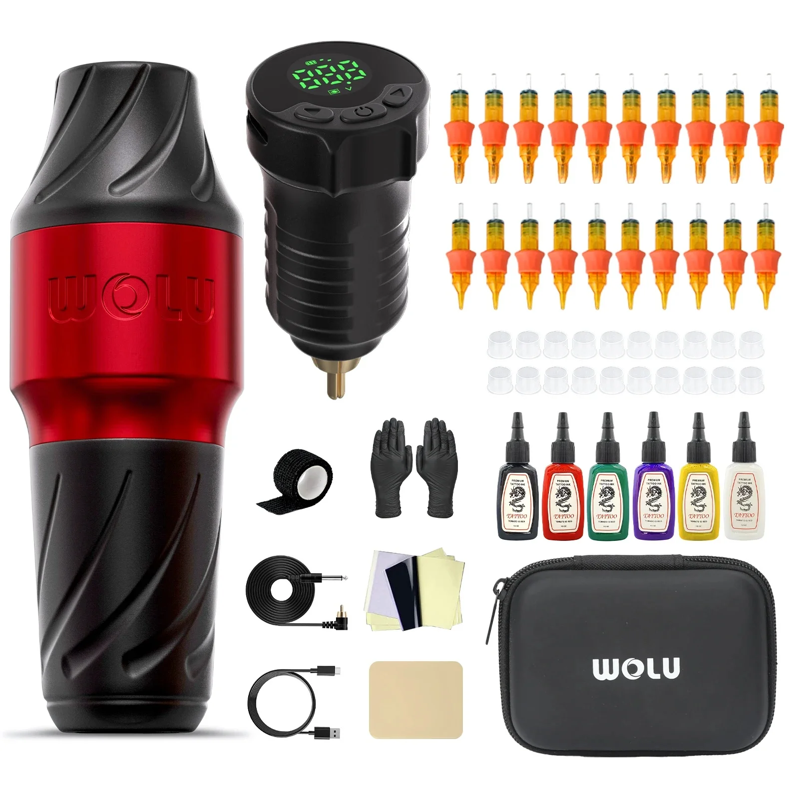 

Tattoo Gun Kit Rotary Tattoo Pen Kit by Coreless Motor Wireless Cartridge Tattoo Machine Kit for Beginners and Artist