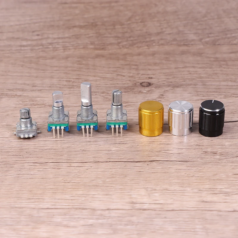 5PCS/LOT 20 Position 360 Degree Rotary Encoder EC11 W Push Button 5Pin Handle Long 15/20MM With A Built In Push Button Switch