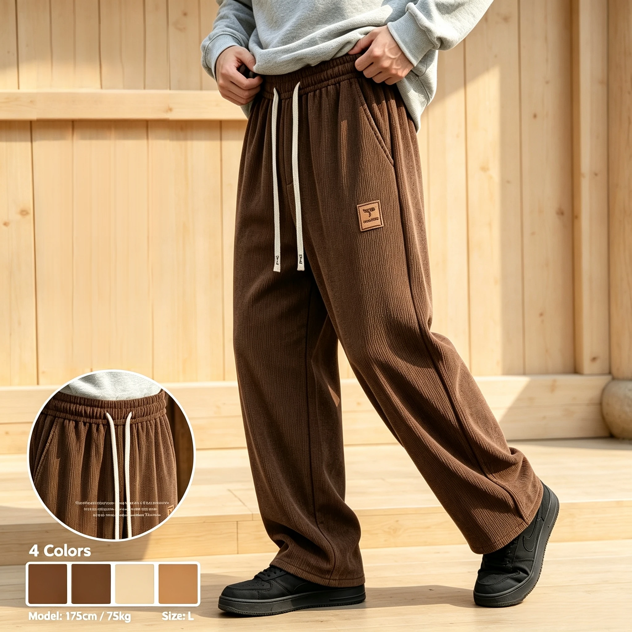 Herren Composite-Fleece Freizeithose, Kältehose, Arbeitskleidung, Jogginghose und Sweatpants für Männer – Detail 9