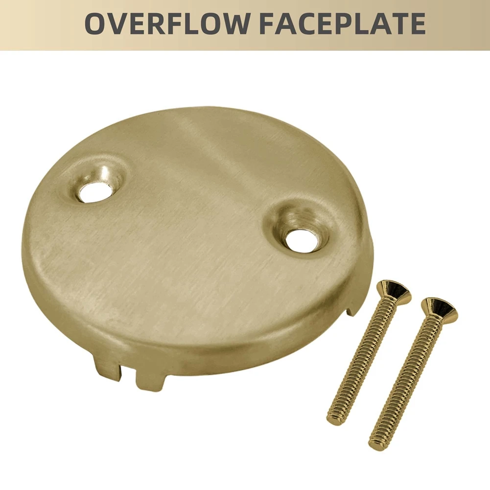 【PRICE REDUCT】Bathtub Drain Kit With Two-Hole Overflow Faceplate, Bathtub Drain Trim Set Assembly Bronze Gold