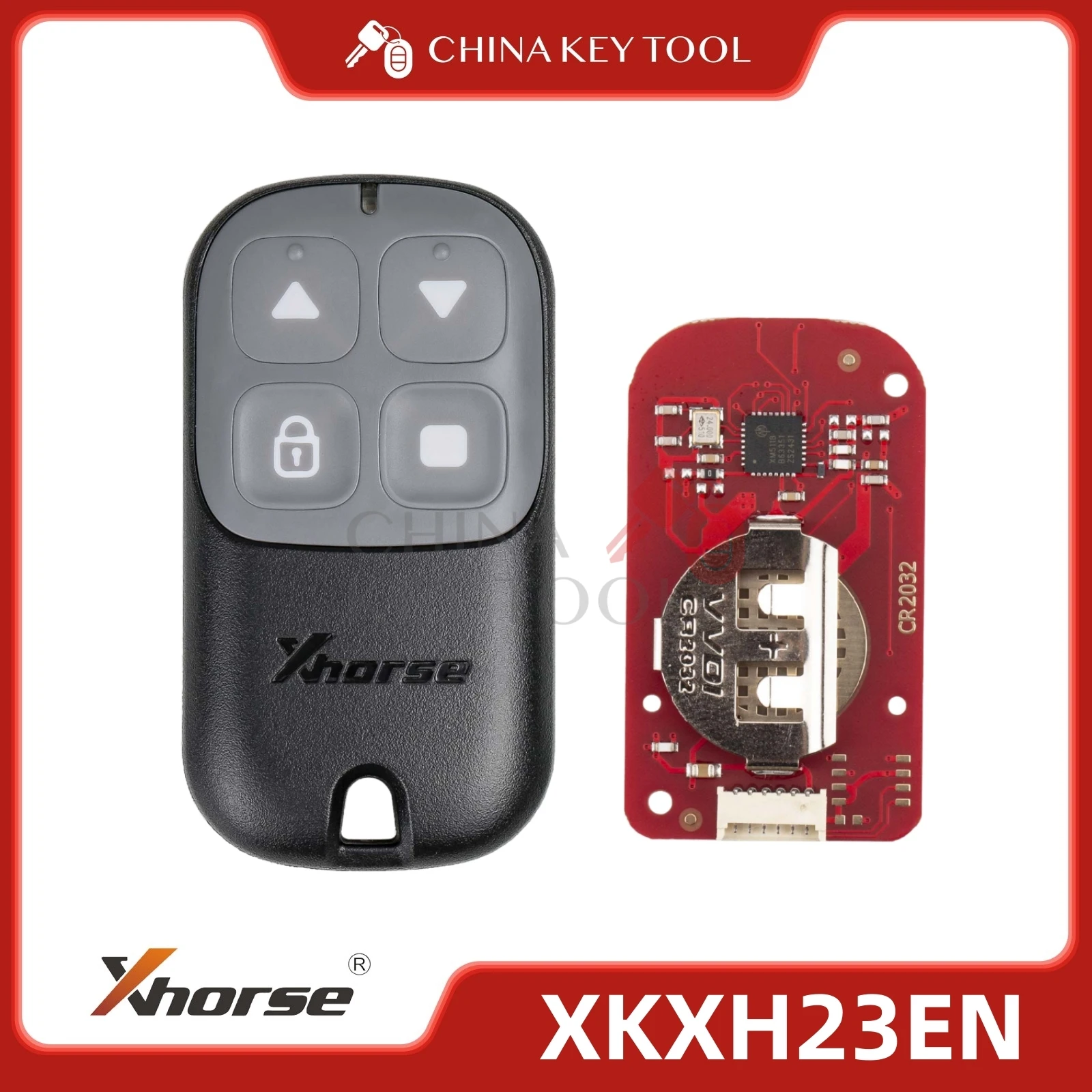 

Xhorse, оригинальная новая версия XKXH23EN, гаражный дистанционный ключ 2-го поколения, 4 кнопки для vvdi max pro vvdi mini