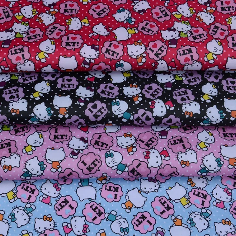 Hello Kitty Printed Waterproof Oxford Fabric By The Yard Backpack Shopping Bag Wallet Home DIY Designer Cloths Alibaba Express